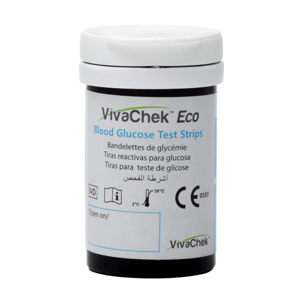 50 pcs Viva Chek Eco Glucose Strip for testing diabetics by Viva Chek Eco Glucose machine for home use regular checkup.