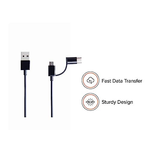2 in 1 Micro Type B And Type C Fast Charging Cable And Data Cable. 