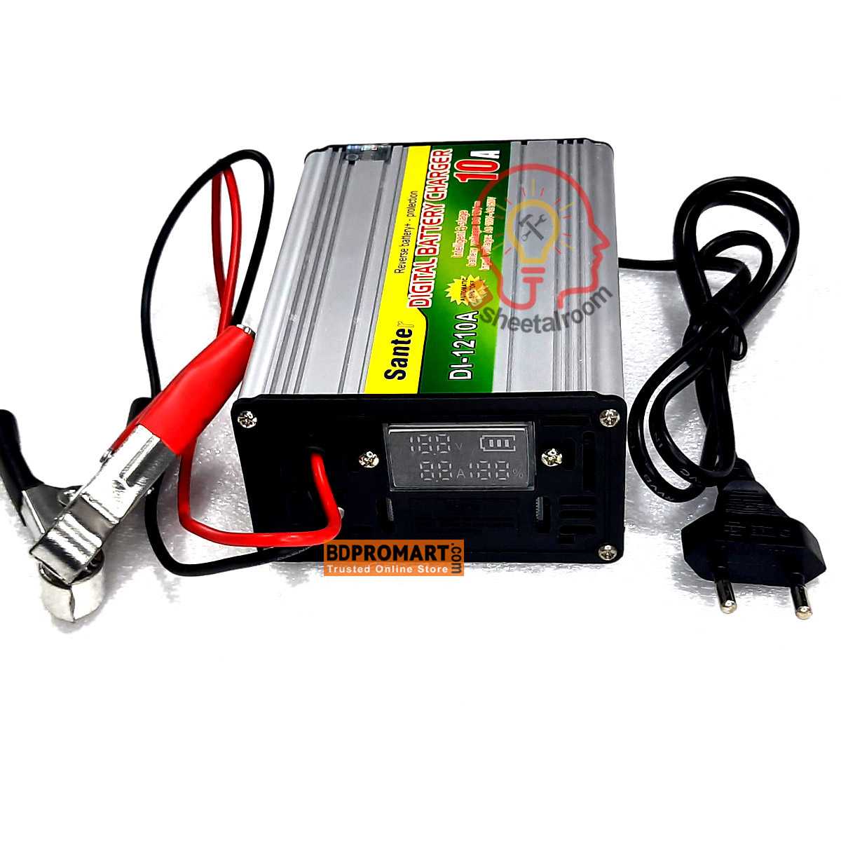 12v 10A Digital Battery Charger Full Auto & Digital Display For 12v 10A to 120A IPS Battery, Dry Battery, acid Battery, Solar Battery