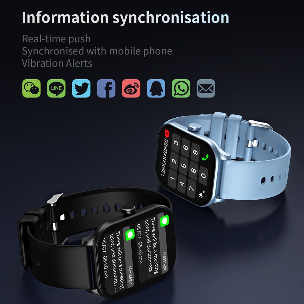 (New)CY900 2.1 inch HD Square Screen Watch, Supports Bluetooth Call / Health Monitoring. 