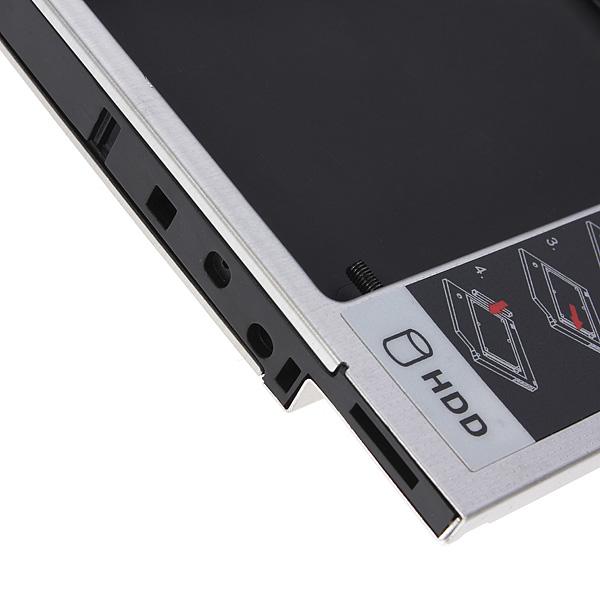 12.7mm Universal PATA IDE To SATA 2nd SATA HDD Hard Drive Disk Bay Caddy+Screws -. 