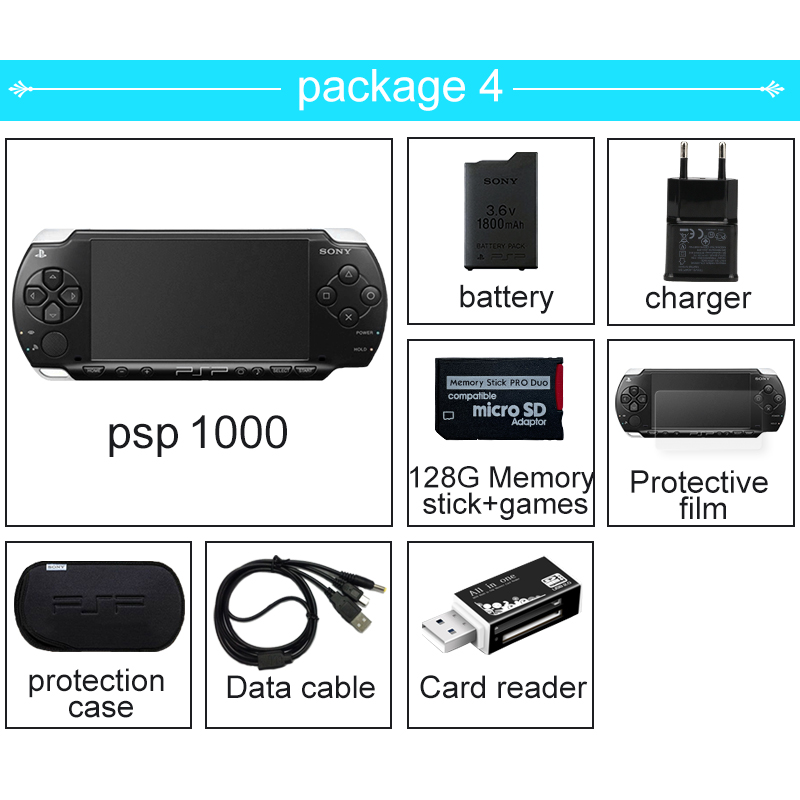PSP handheld Original Sony psp1000 game console gba game doubles handheld arcade game console FC. 