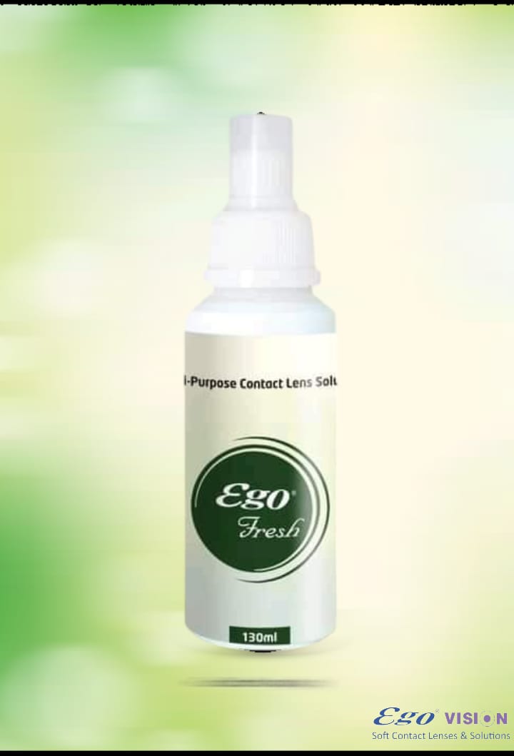 Ego Fresh Contact Lens Solution 130ml, Ego vision Contact Lens Care Multi-purpose Solution 130ml, Lens water, lens solution, ego solution. 