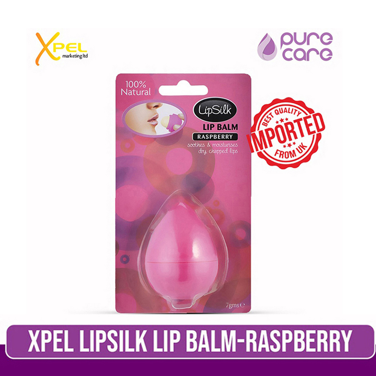 Xpel Lipsilk Lip Balm - Raspberry