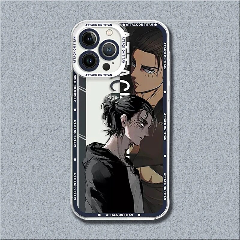 Anime Attack On Titan Clear Phone Case For Samsung Galaxy A14 A34 A54 A13 A23 A33 A53 A73 A32 A52 A72 Soft Shockproof Back Cover. 
