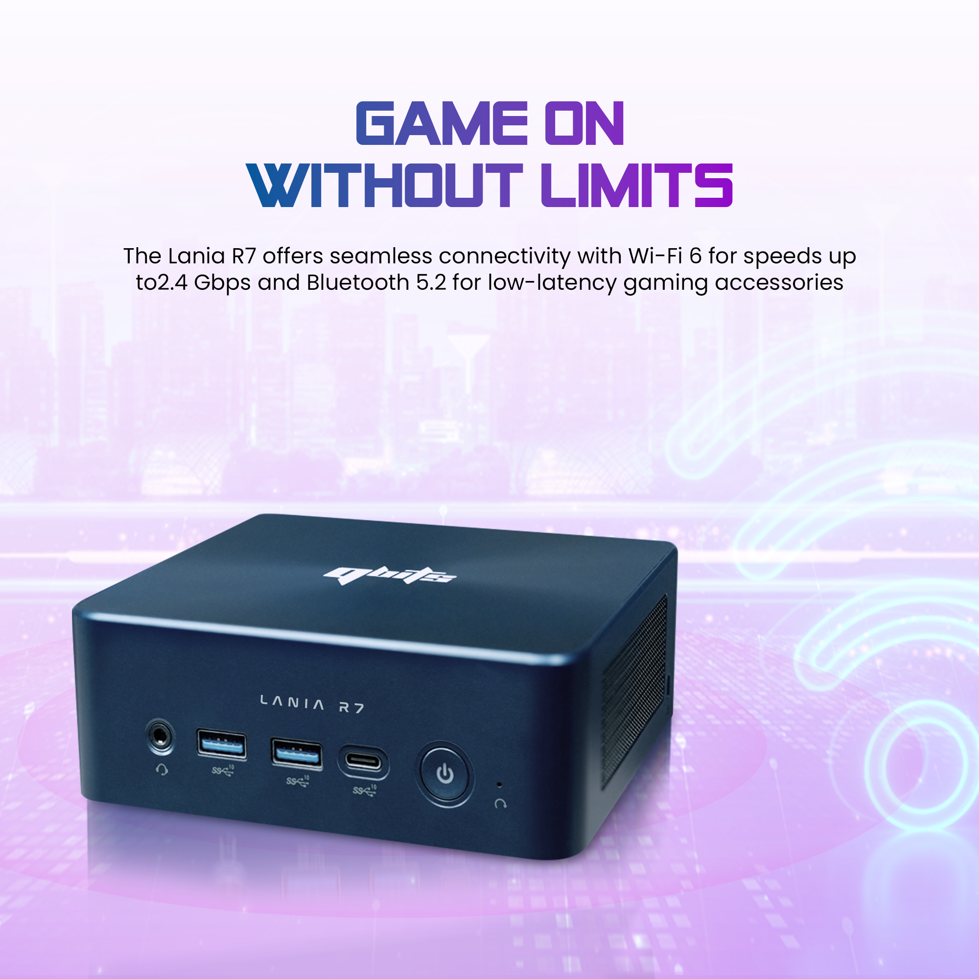 Qbits Lania R7 AMD Ryzen 7 7840HS 16GB DDR5 RAM 1TB M.2 Western Digital NVMe SSD. 