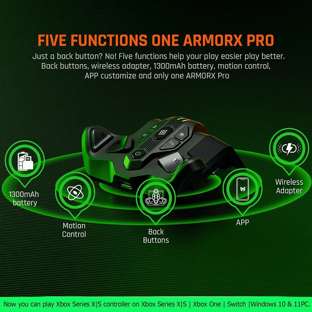 BIGBIG WON ARMOR-X Pro Rear Paddle Adapter For Xbox Series X/S Controller Back Button Attachment Extension Keys For NS Switch. 