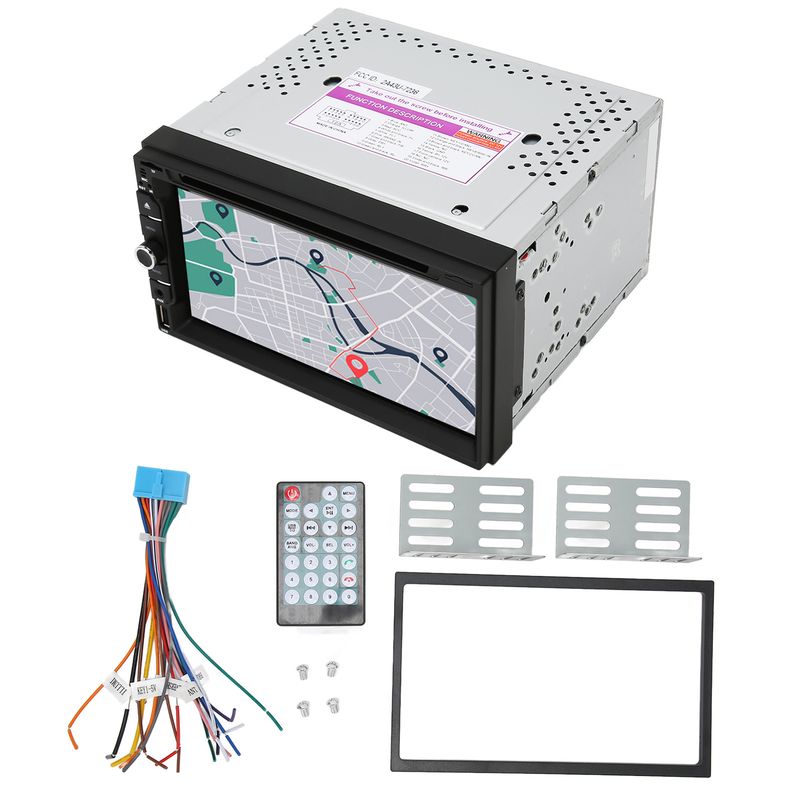 6.95in Car Multimedia Player Custom Equalizer LCD Touch Screen Voice Helper Dual Cameras Car DVD Player for Android. 
