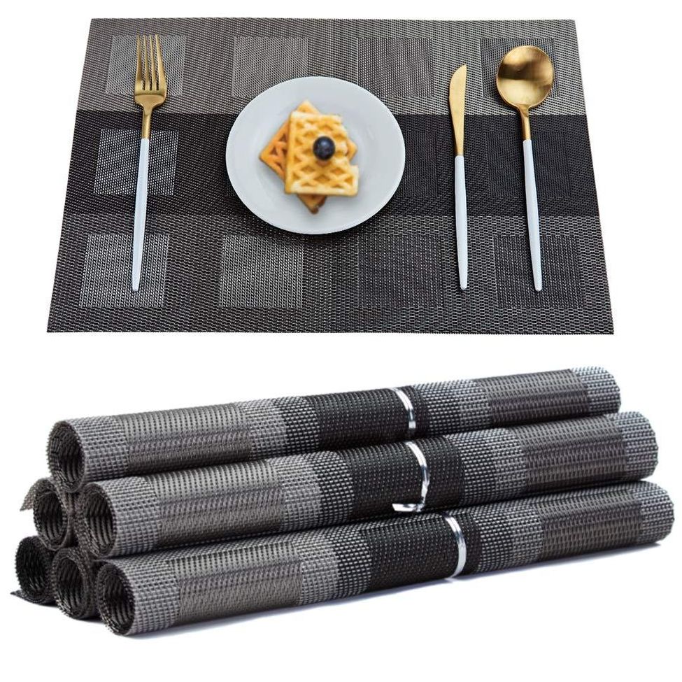 6 Pcs Dining Table, Washable PVC Table Mats. 