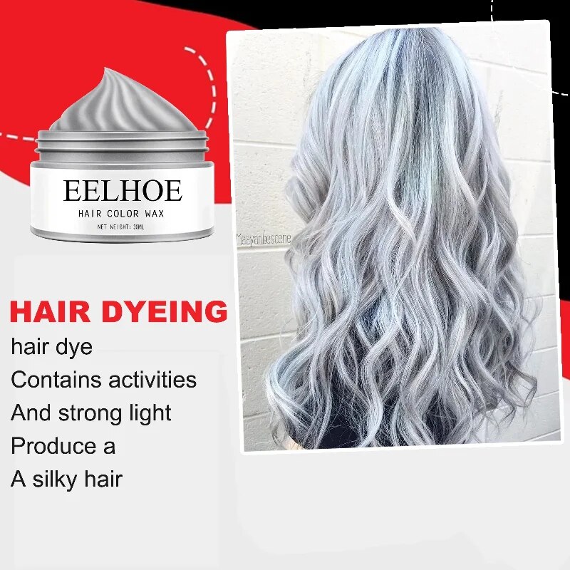 Halloween Fashion 5 Minutues DIY Magic Hair Dye White Hair Into Black Hair Shampoo Easy To Use Hair Color Wax Hair Dye Hair Care. 