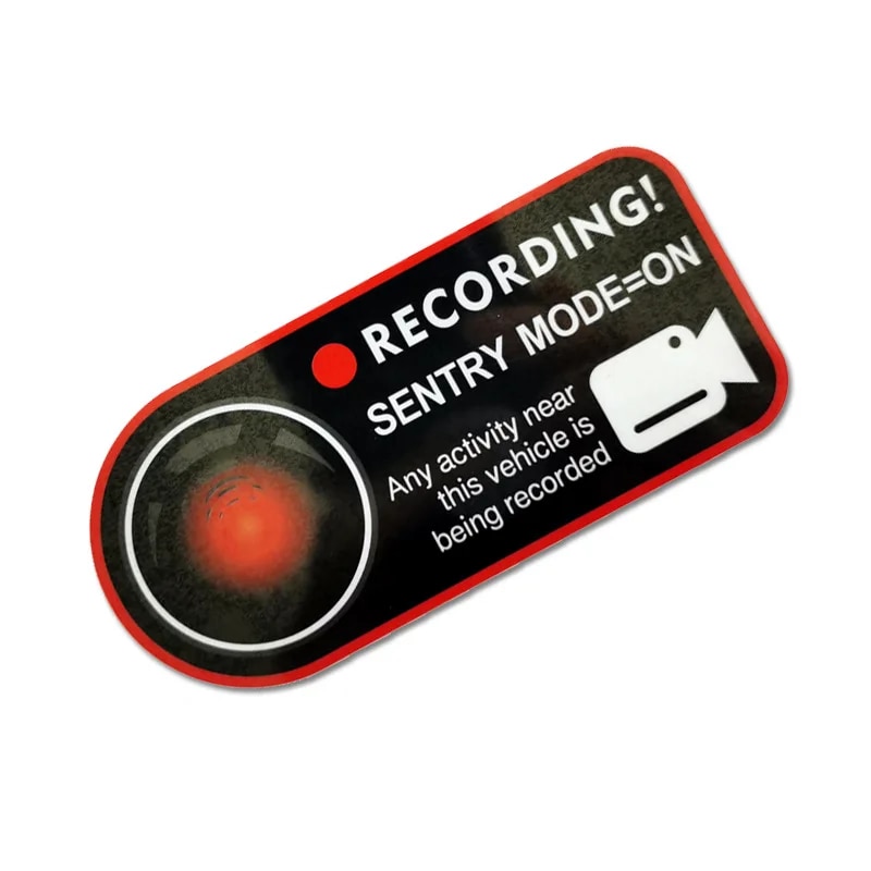 for Tesla Model 3 Y Warning Sticker Model S X Invader Sentinel Sentry Mode Static Car Stickers Electrostatic Accessories 2023. 