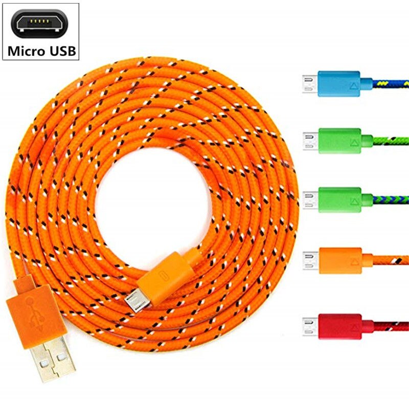 【happy one】Metal Micro USB for Sony Xperia Z1 Z2 Z3 Z4 Z5 L36H L39H Charger Cable for ZTE Blade S6 L3 3 X3 V9 Vita Data. 