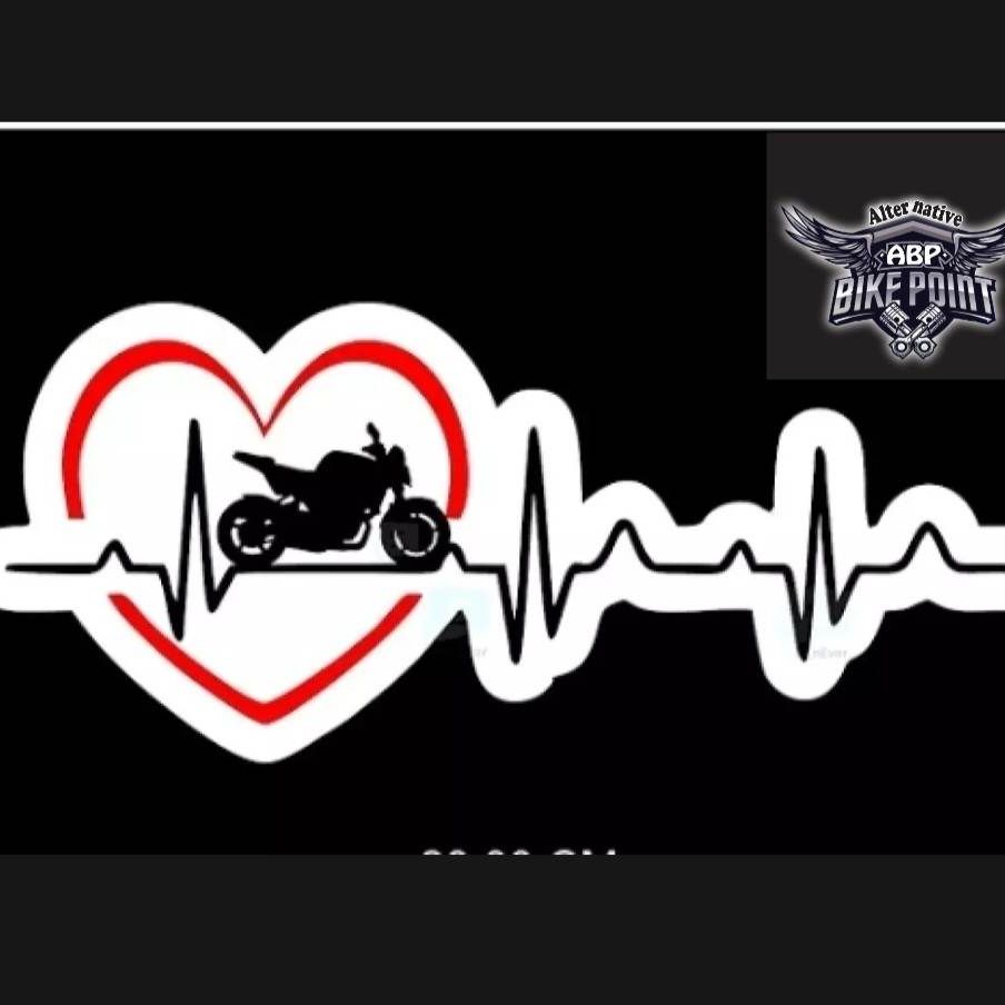 Aliauto Creative Car Sticker Cycling Mountain Bike Helmet Heartbeat sticker for motorcycle - laptop Waterproof sticker /Alternative Biker Poin