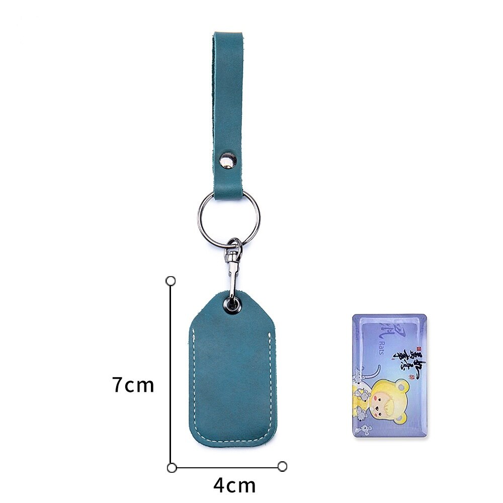 Customizable Leather Cover for Label Starline S96 and PIK Intercom Unisex IC Alarm Tag Mark Protective Card Case Keychain Holder. 