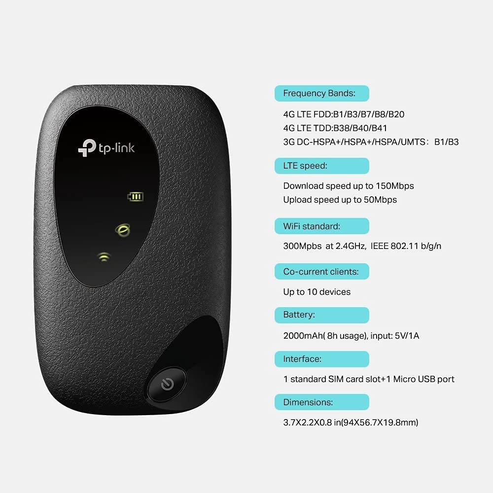 TP-Link M7000 4g lte mifi mobile wi-fi pocket router. 