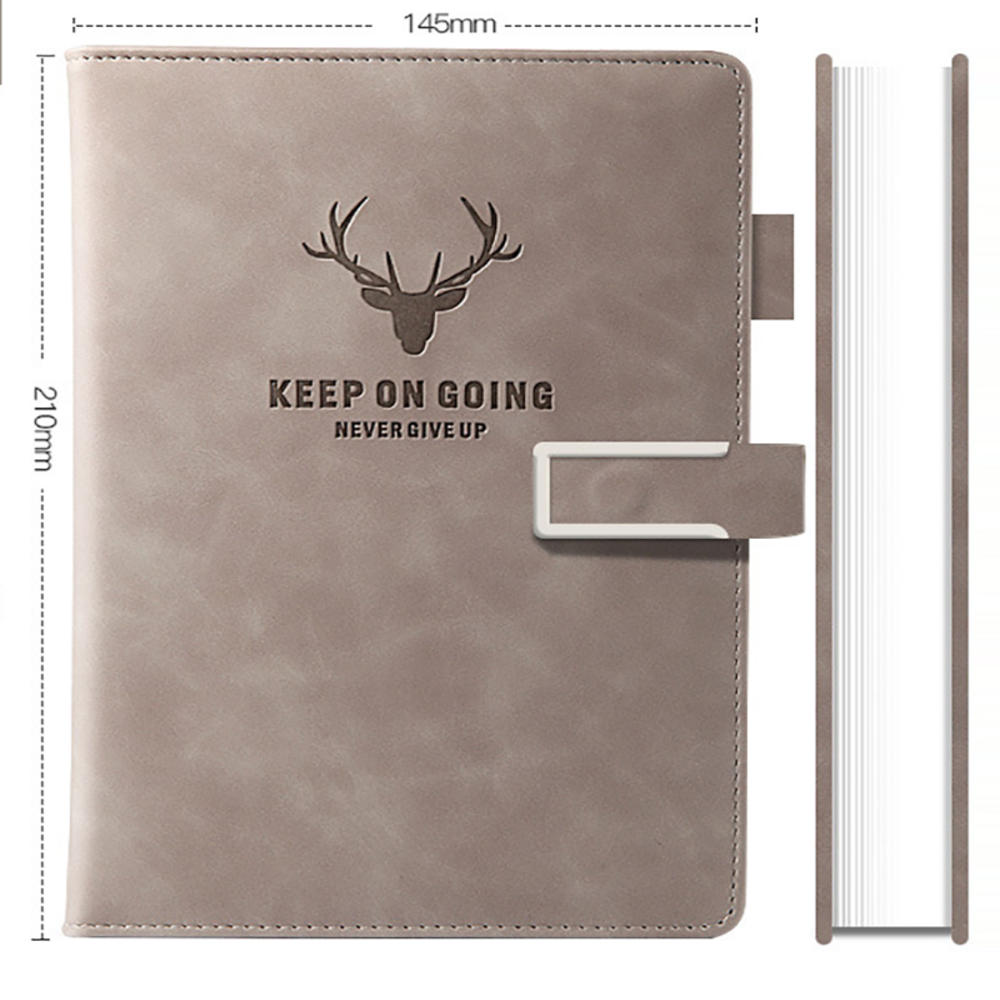 Extra-thick Wax-feeling Leather A5 Log Notebook Daily Office Work Notebook Notebook Diary School Supplies. 
