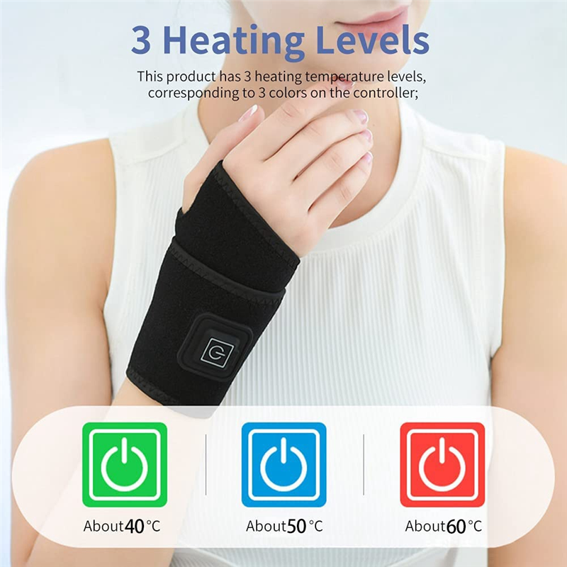 Electric Heated Wrap Wrist Heating Pads for Carpal Tunnel Syndrome. 