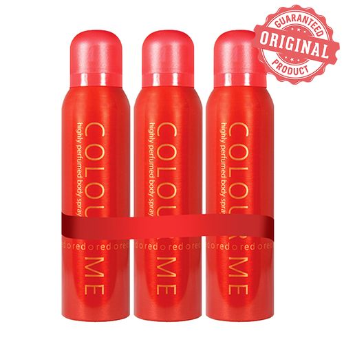 Colour Me deodorant Body Spray combo pack of 3 (150×3=450ml) Red