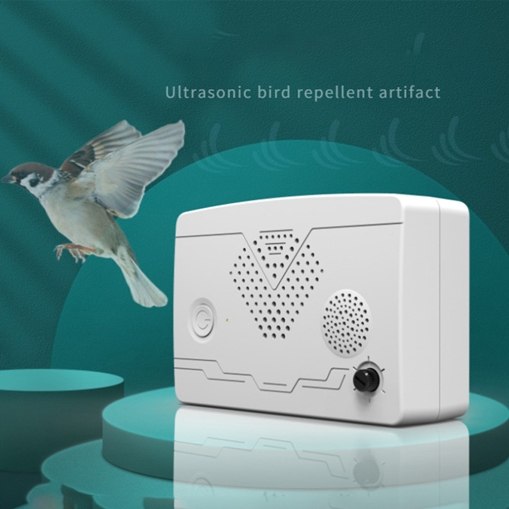 GC Usb Rechargeable Ultrasonic Bird Repeller Electronic Outdoor Bark Stopper Artifact Orchard Bird Scare Device color. 