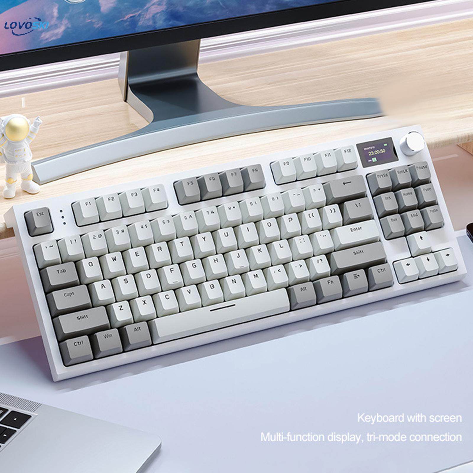 87 Keys Gaming Keyboard Hot Swappable Multipurpose Ergonomic RGB Lighting