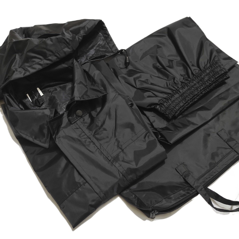 Biker 100% waterproof Rain Suit -Solid Men two part Raincoat - Double Layer Waterproof rain jacket with premium Bag -. 