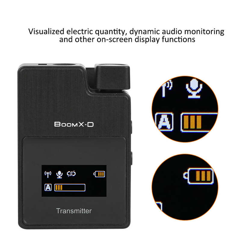 COMICA BoomX-D D2 2.4G Digital Wireless One for Two MIC 50m Transmitter Phone SLR Mirrorless Camera Universal Microphone. 