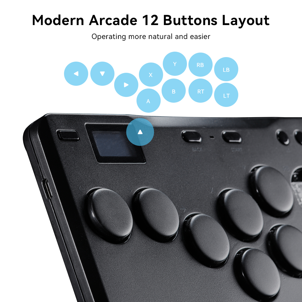 Haute42 Cosmox Mini Arcade Joystick Hitbox Controller Keyboard Leverless Hitbox Fightstick For Ps4 /PS5/Switch Arcade Stick PC. 