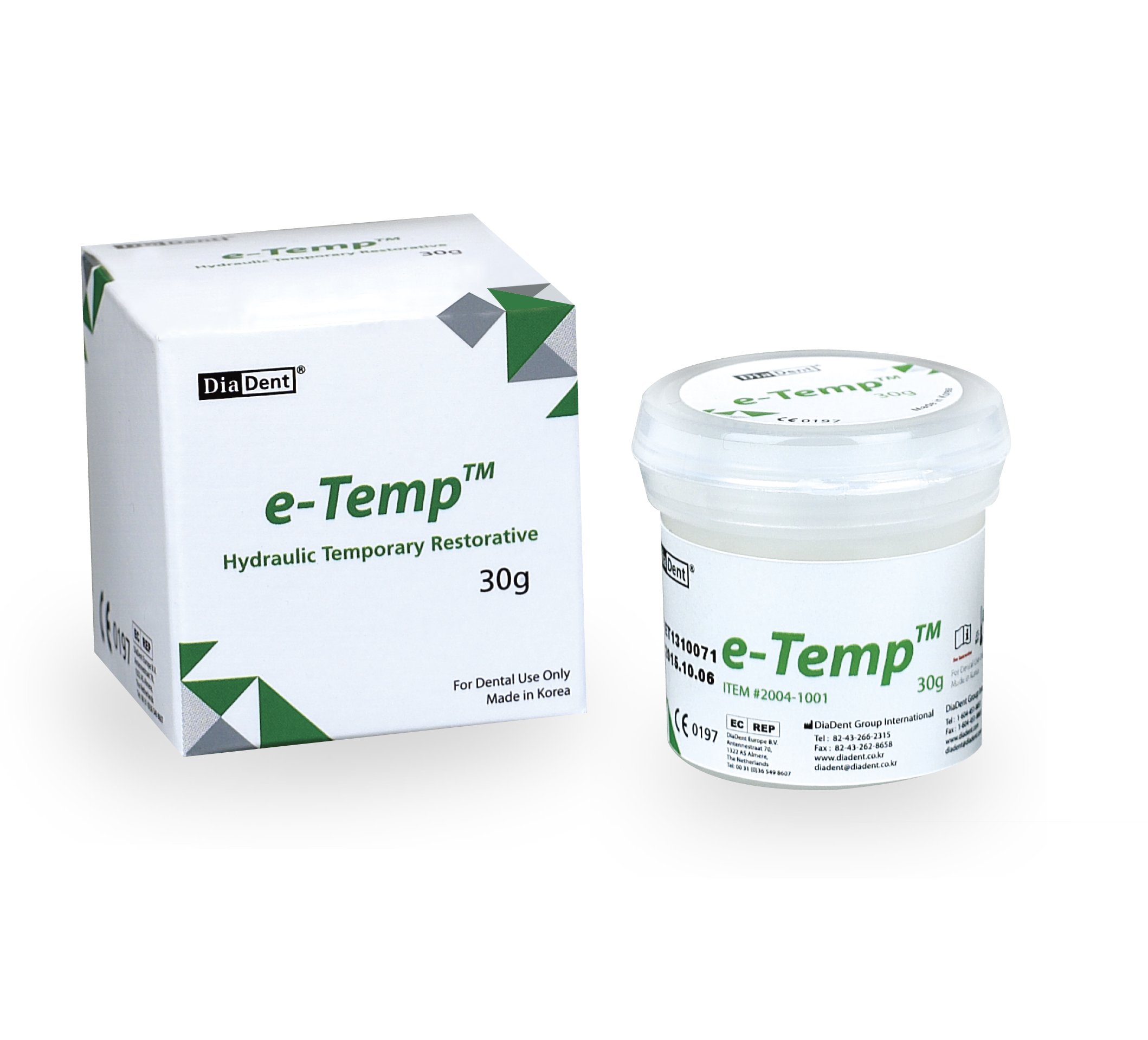 DiaDent e-Temp Hydraulic Temporary Restorative 30g. 