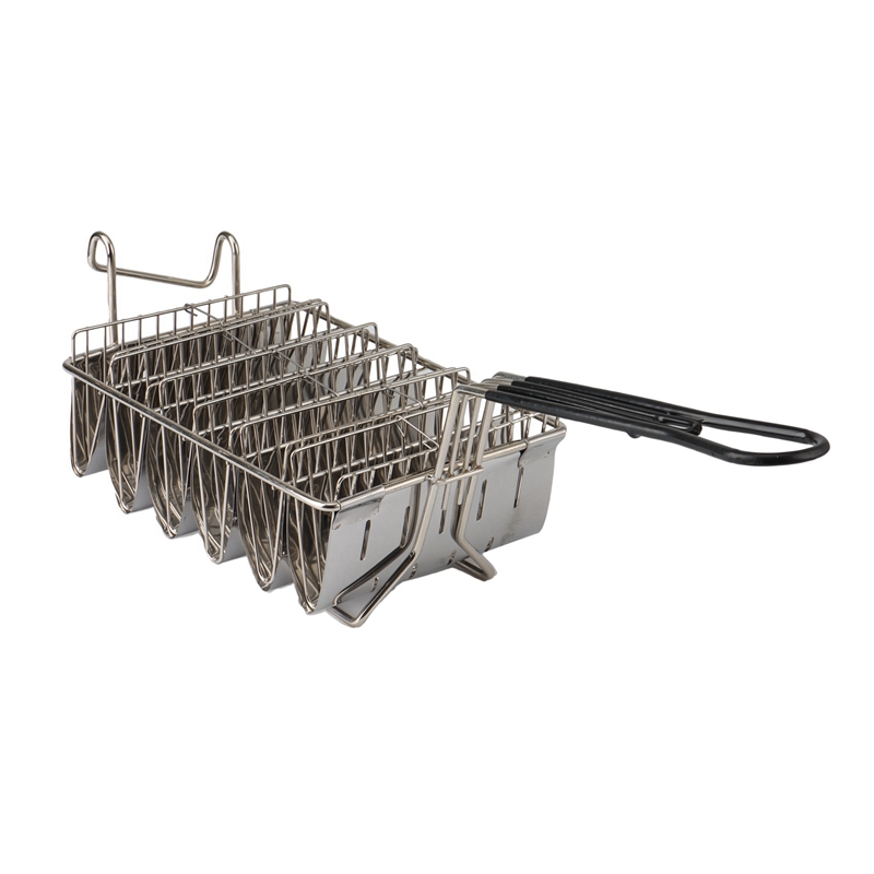 Taco Fryer Basket, Taco Shell Fryer, Holds 6 Shells Deep Fryer Taco Holders Basket with Grip Handle Taco Holder Stand. 