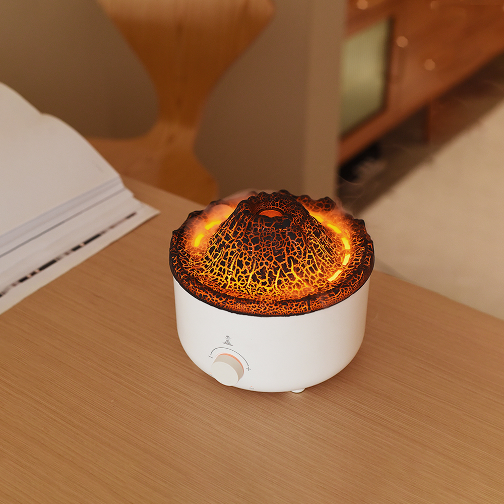 Volcano Jellyfish Humidifier With Led Light Flame Humidifier Aroma Diffuser With Remote Control. 