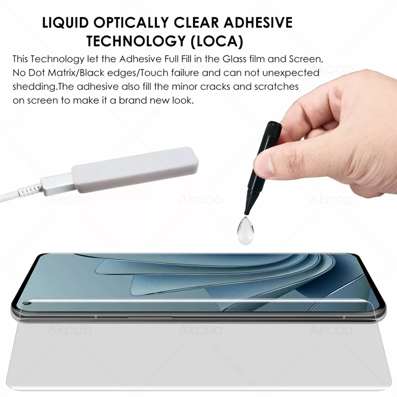 3in1 Combo Pack For OnePlus 10 Pro Best Premium Quality Curve Scratch Proof UV Tempered Glass Screen Protector + Clear Transparent Back Protector Film-Poly + Camera Lens Protector. 