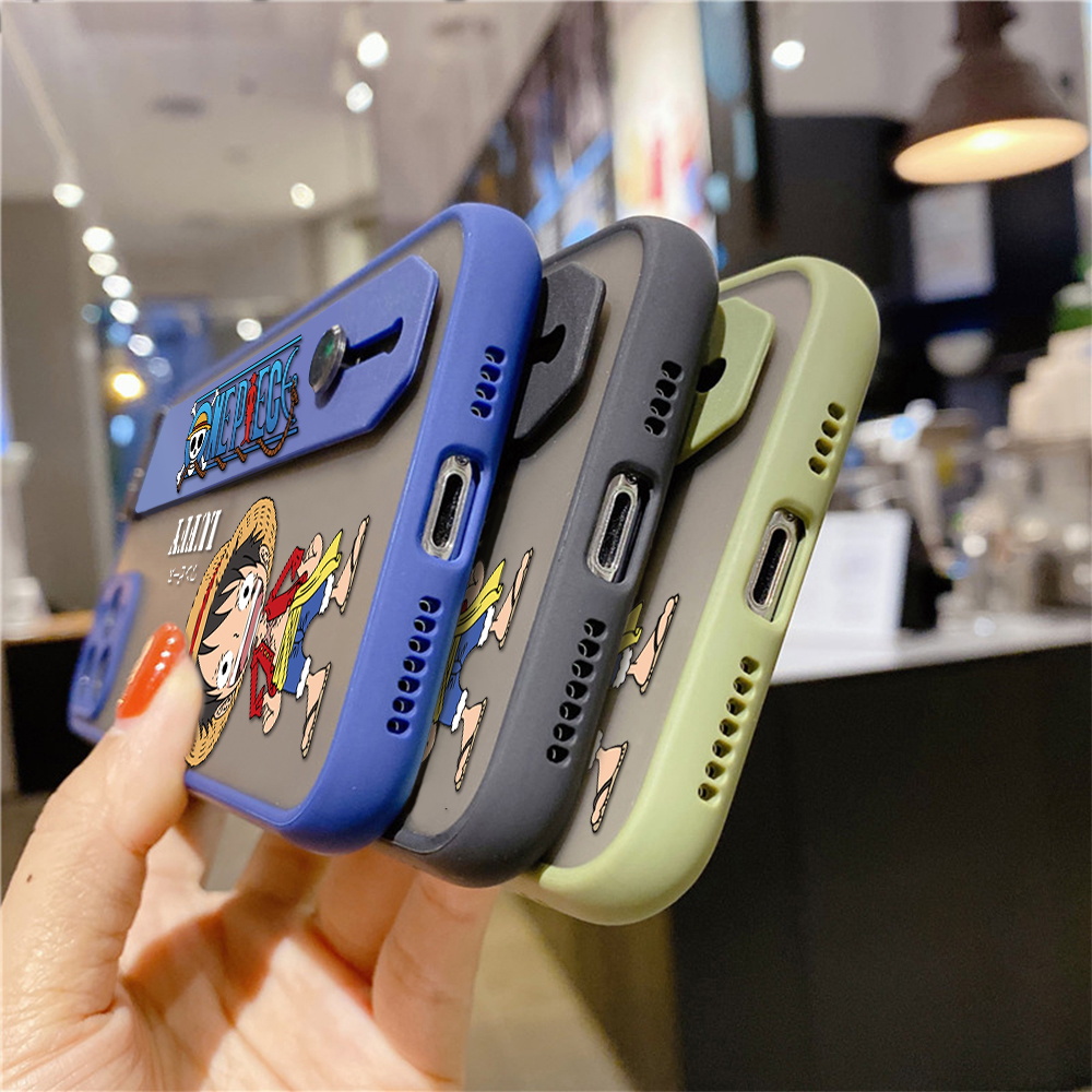 UCUC for Samsung Galaxy M20 Wrist Strap Case Anime One Piece Luffy Wristband Printing Cover Shockproof Frosted Phone Case. 