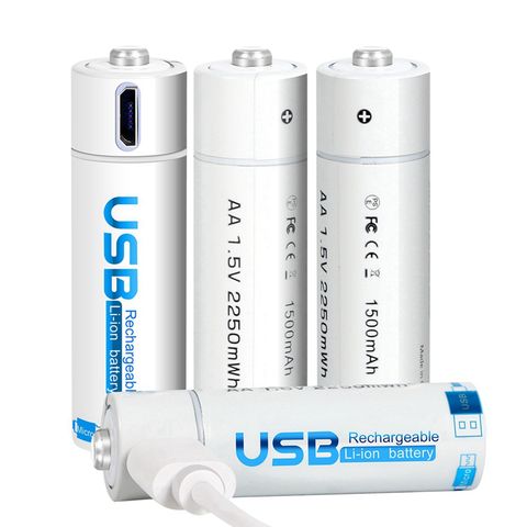 AiVR USB Rechargeable Batteries 4 pcs – AA – 2550 mWh
