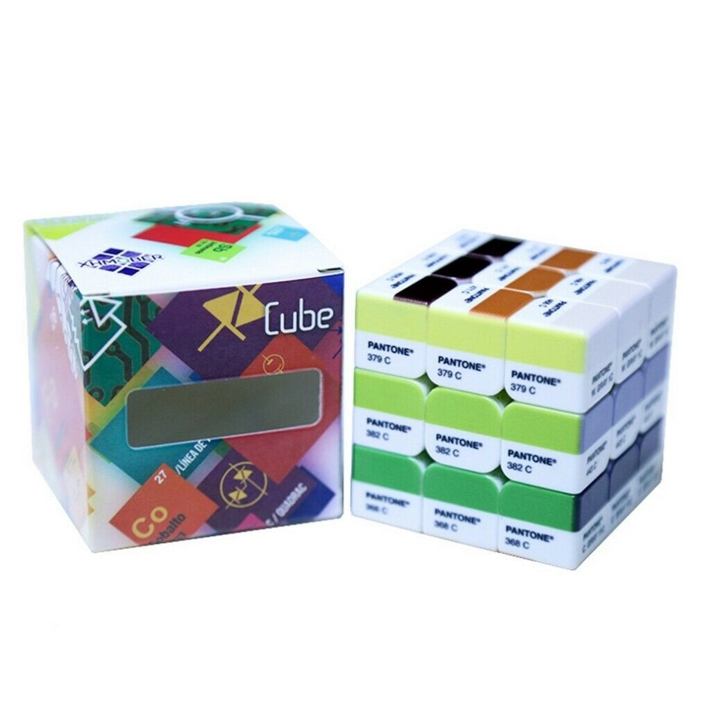 【happy one】Speed 3x3x3 Pantone Color Cube IQ Twist Puzzle for Kid Adult Toy Fancy Cubic Brain Teaser 56mm Collection. 