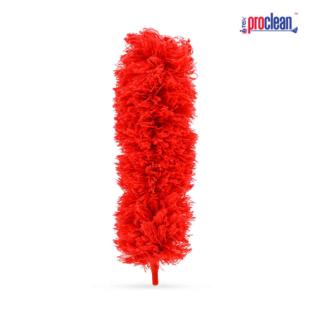 Proclean Telescopic Microfiber Feather Duster LD-1909, Extendable Duster Washable, Flexible Head for Cleaning Fans, Blinds, Cobwebs, Cars Wet or Dry Use. 
