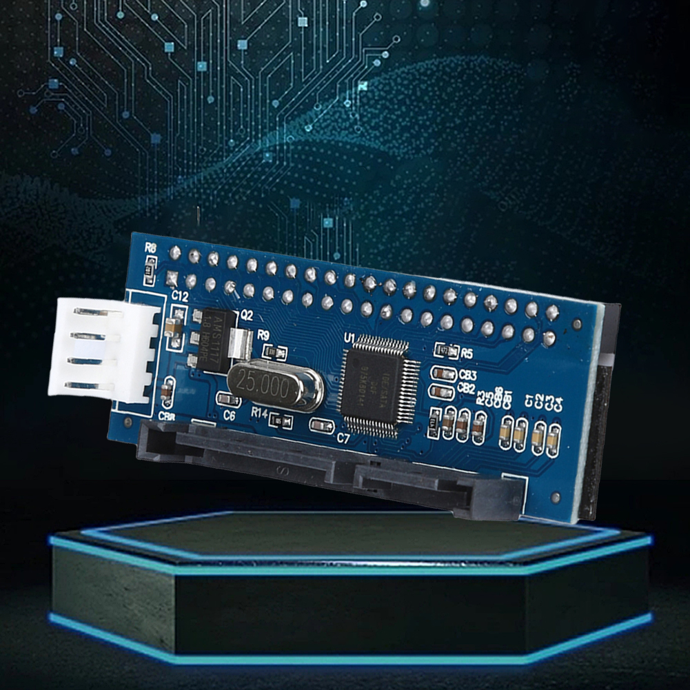 3.5in IDE To SATA HDD Riser Card with 4-pin Cable Hard Disk Adapter Board 1.5Gb/s Support WIN XP/WIN/WIN8 32bit/64bit for Laptop. 
