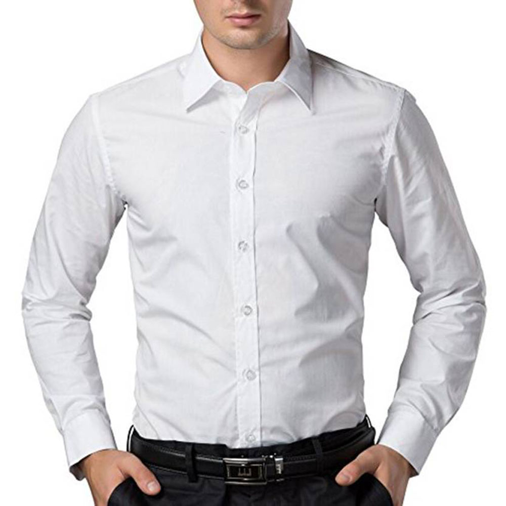 Men's White Cotton Formal Shirt: Buy 