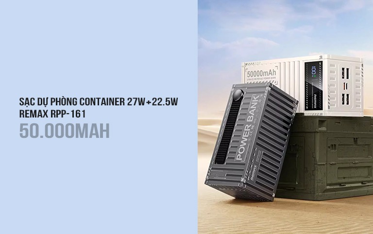 REMAX RPP-161 Container Series 50000mAh PD+QC Power Bank(PD 27W+ QC22.5W) by Dreamy DeaLs. 