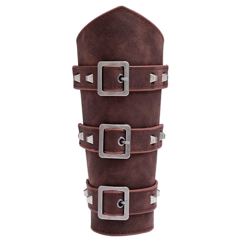 Knight Style Bracer Wide PU Leather Adjustable Cross Strings Arm Armor Arm Gauntlet Steampunk Waistband Unisex Bracer Protective. 