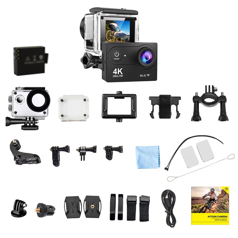 NEW 2025 AUSEK AT-S9R ACTION CAMERA GO PRO MOTOVLOG 4K/60FPS EIS Remote Control Wifi Waterproof. 