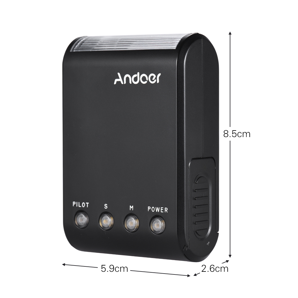 Andoer WS-25 On-Camera Flash Speedlite Mini Flash with Universal Hot Shoe GN18 for Canon Nikon Pentax Sony Camera. 