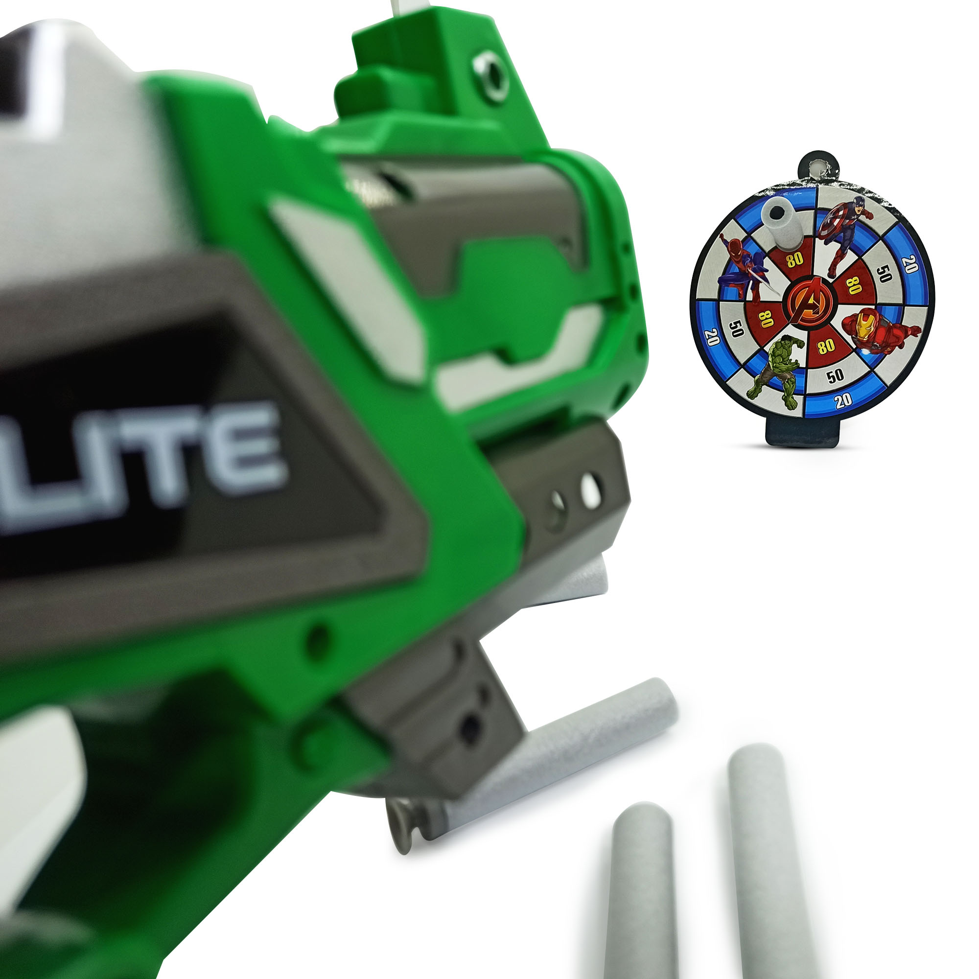 Nub Inspired Avenger’S Super Hero Captain- America Plastic Soft Blaster Toy Gun With Suction Target Board. 