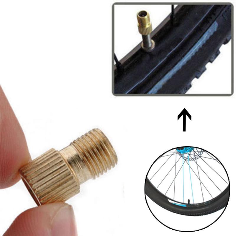 5PCS Valve Adapter Pump Convert Presta To Schrader Copper Valve Adaptor Wheels Gas Nozzle Tube Tool Bike Bicycle Accessories. 