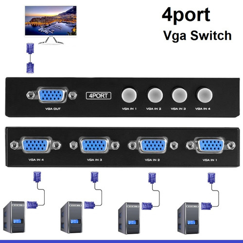 VGA Switch 4 in 1 Port out ^^black^^. 