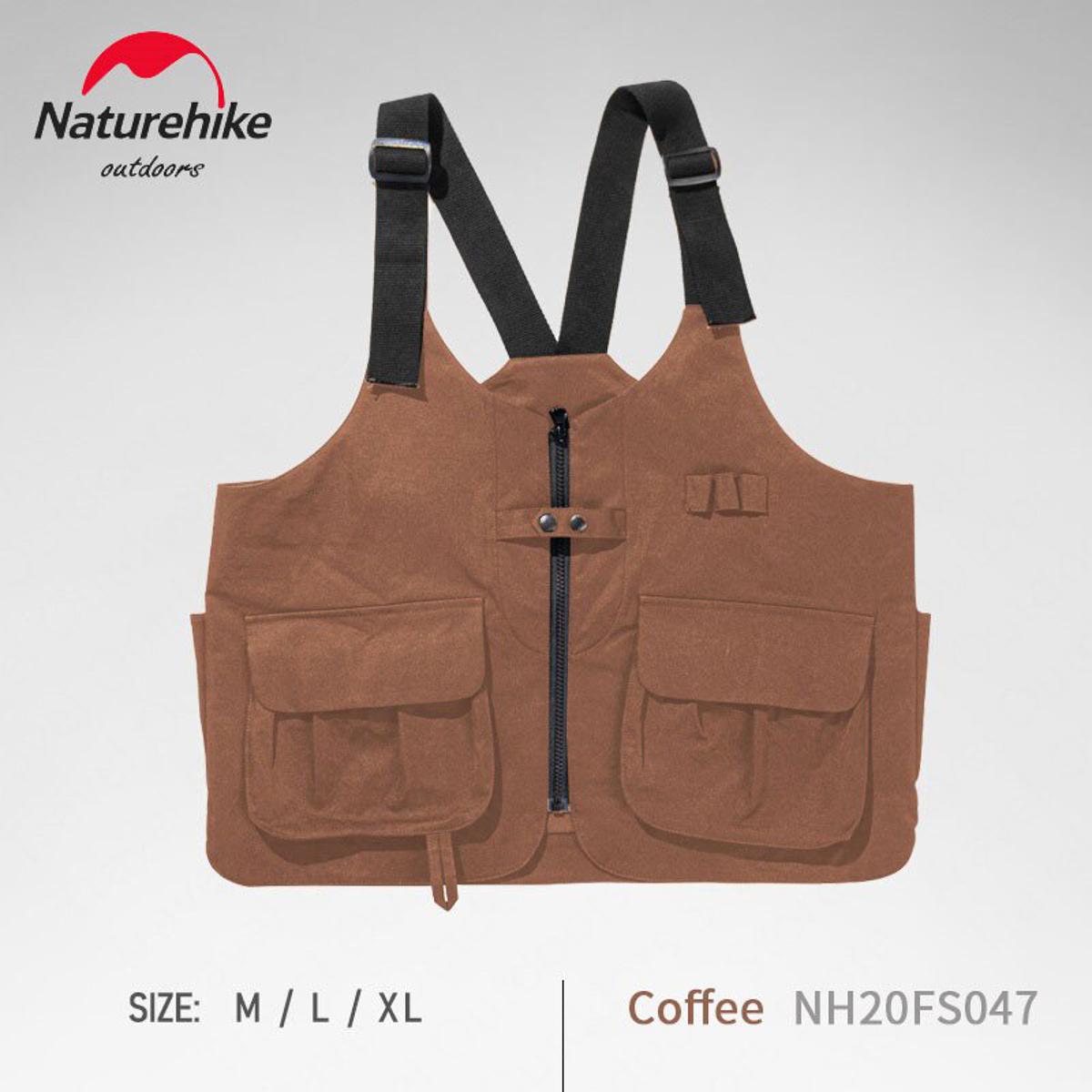 Outdoor Functional Vest M L XL Men/Women Fashion Coat Camping Hiking  Multiple ckets lyester Fabric Jacket-Coffee