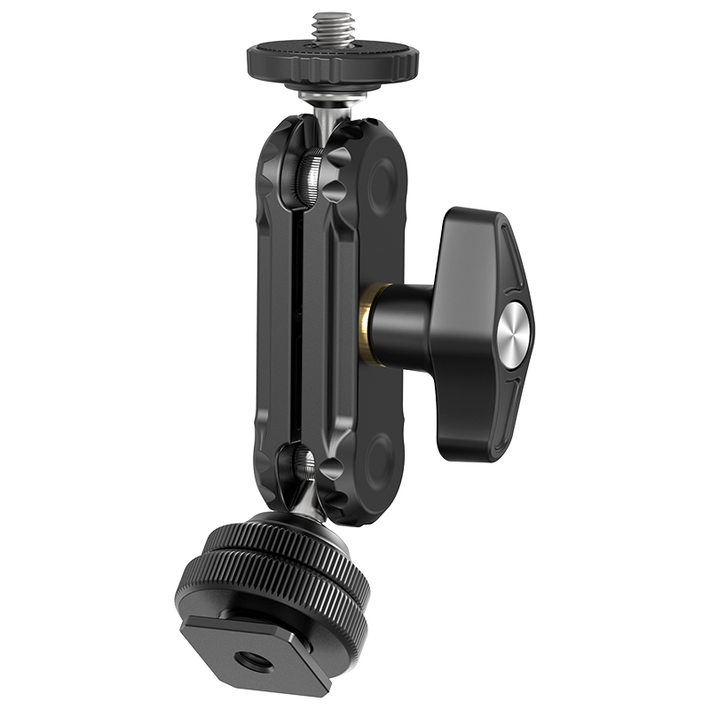 Ulanzi R098 Double Ball Heads With Code Shoe 1/4 Screw Mount Magic Arm for DSLR Camera Monitor Mic Video Light Super Clamp