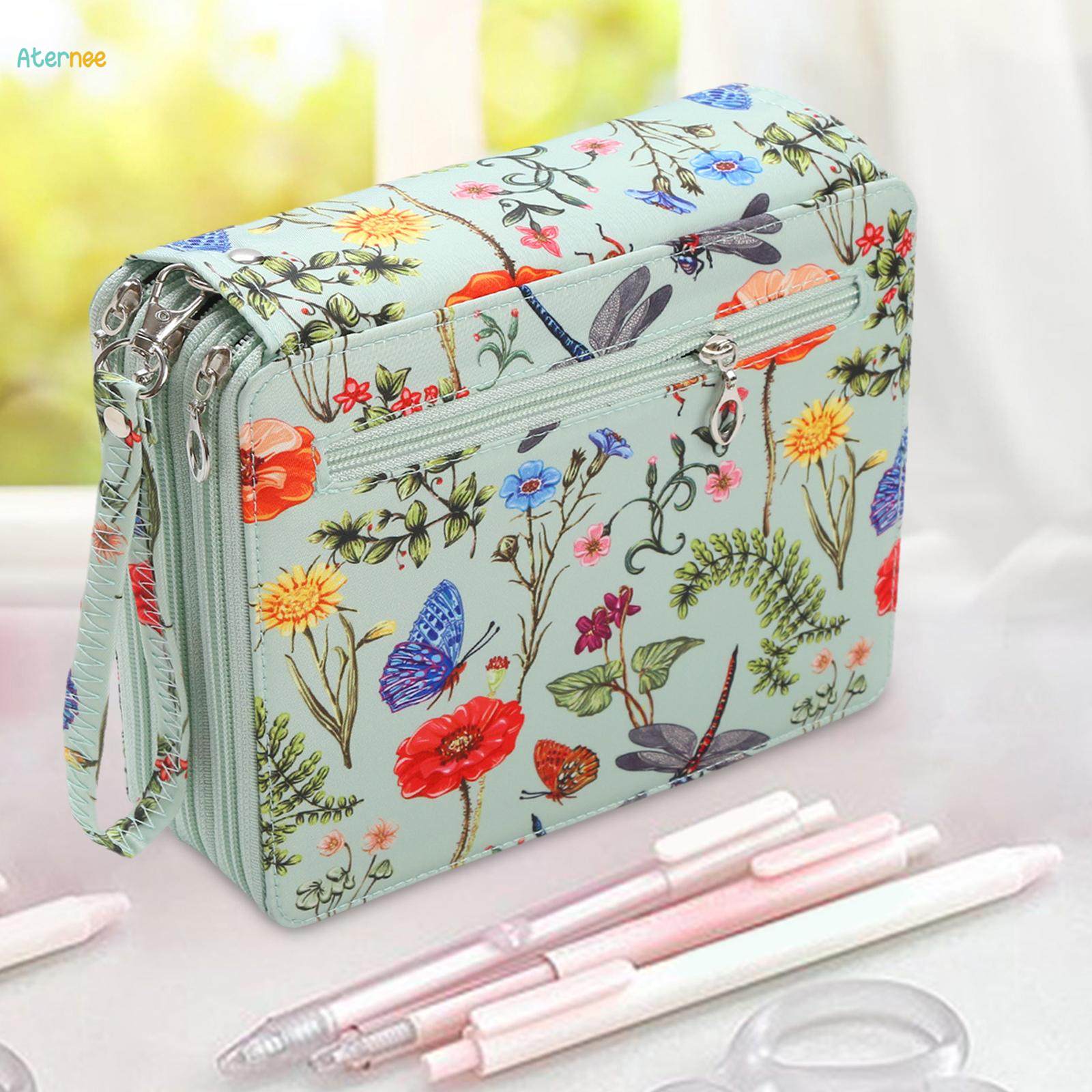 Watercolor Bag 120 Slot 3 Layer Pouch Multiunctional Large Capacity Portable Colored Pencil Case for. 