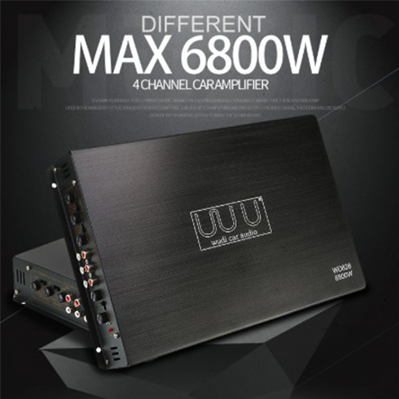 Car Power Amplifier 12V 6800W 4 Channel Stereo Digital Audio Subwoofer Power Amp. 