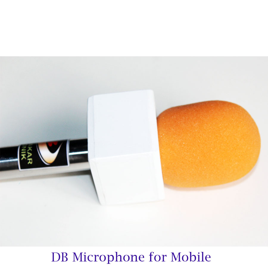 Journalist Microphone For Mobile With Square Flag And Orange Foam - Microphone. 