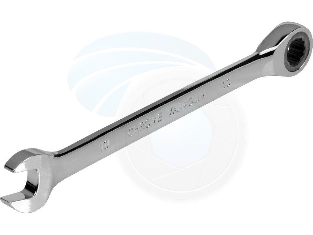 TOLSEN 10mm Ratchet Gear Spanner Fixed Head Combination Wrench Cr-V Model: 15206. 
